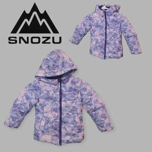 Snozu  Cloud Purple Hooded Puffer Winter Ski Snow Coat Jacket Kids Girls 4T